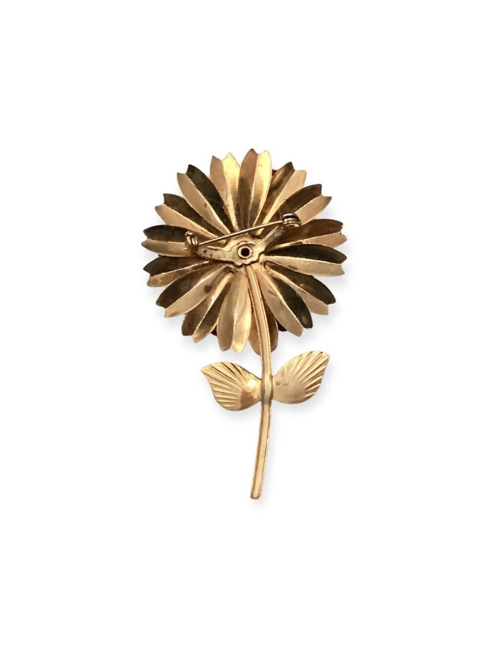 Vintage Gold Sunflower Brooch 0814 - Picture 5 of 5